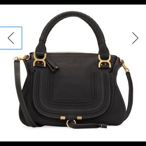 BLACK CHLOE MARCIE MEDIUM SATCHEL